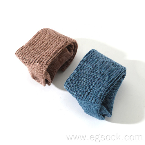 Organic wool kids socks rib